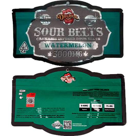 Devour Sour Belts Watermelon