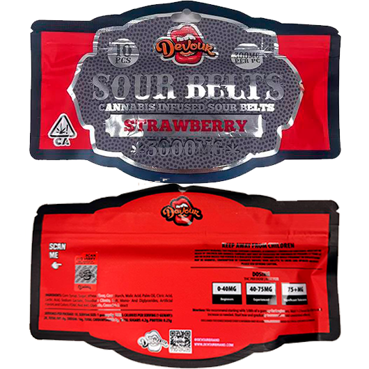 Devour Sour Belts Strawberry