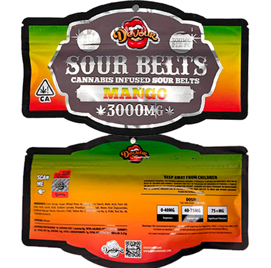 Devour Sour Belts Mango
