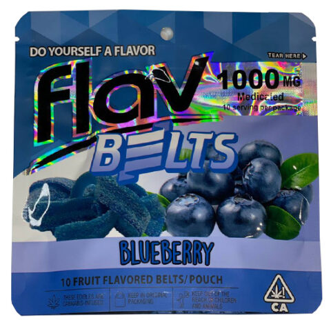buy Flav Belts Blueberry 10 fruit flavored belts CBD THC gummies online in usa