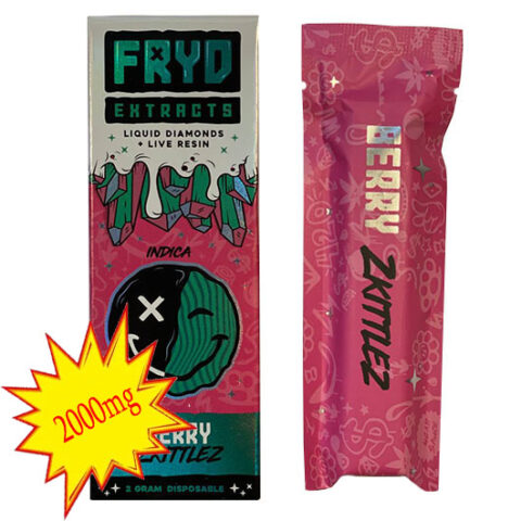 FRYD Extracts - Berry Zkittlez 2000mg Liquid Diamonds Live Resin Disposables cart 1