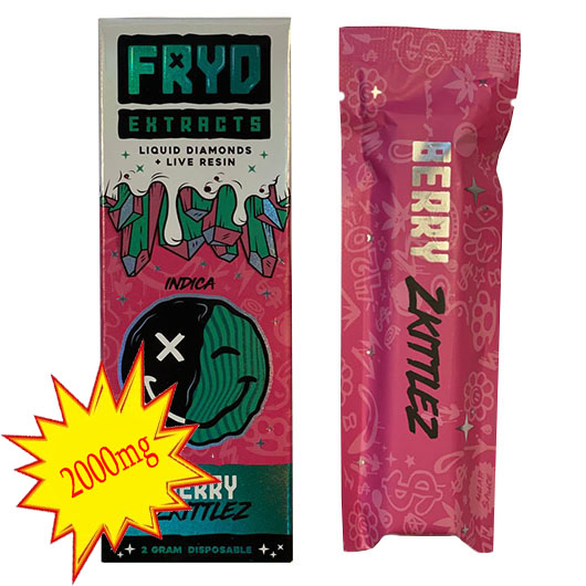 FRYD Extracts - Berry Zkittlez 2000mg Liquid Diamonds Live Resin Disposables cart 1