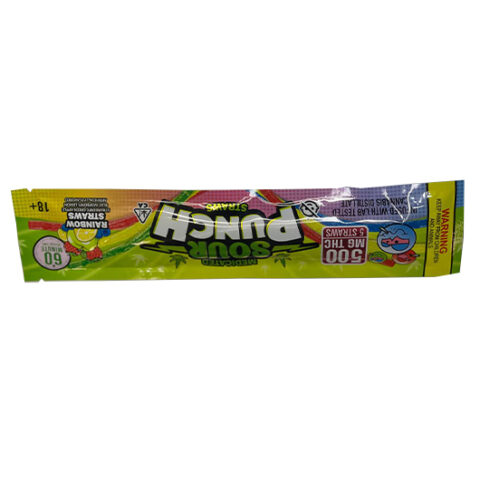 buy Sour Punch Rainbow THC straws 500mg online in USA