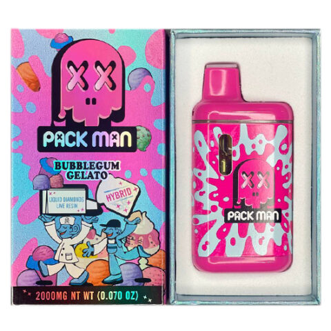 Buy Pack Man BUBBLEGUM GELATO hybrid 2000mg online in USA