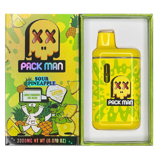Buy Pack Man SOUR PINEAPPLE sativa 2000mg online in USA